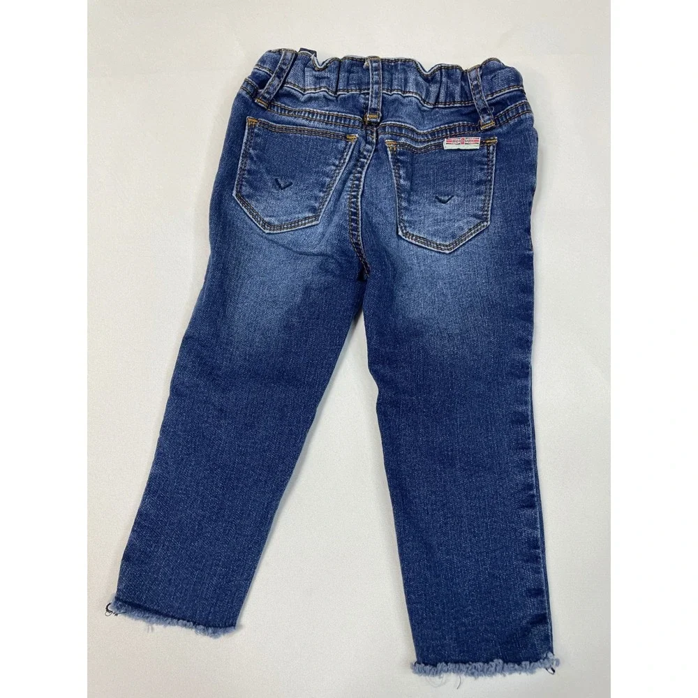 Hudson Kids Jeans Blue Distressed Raw Hem Adjustable Waist Size 18‎ Months